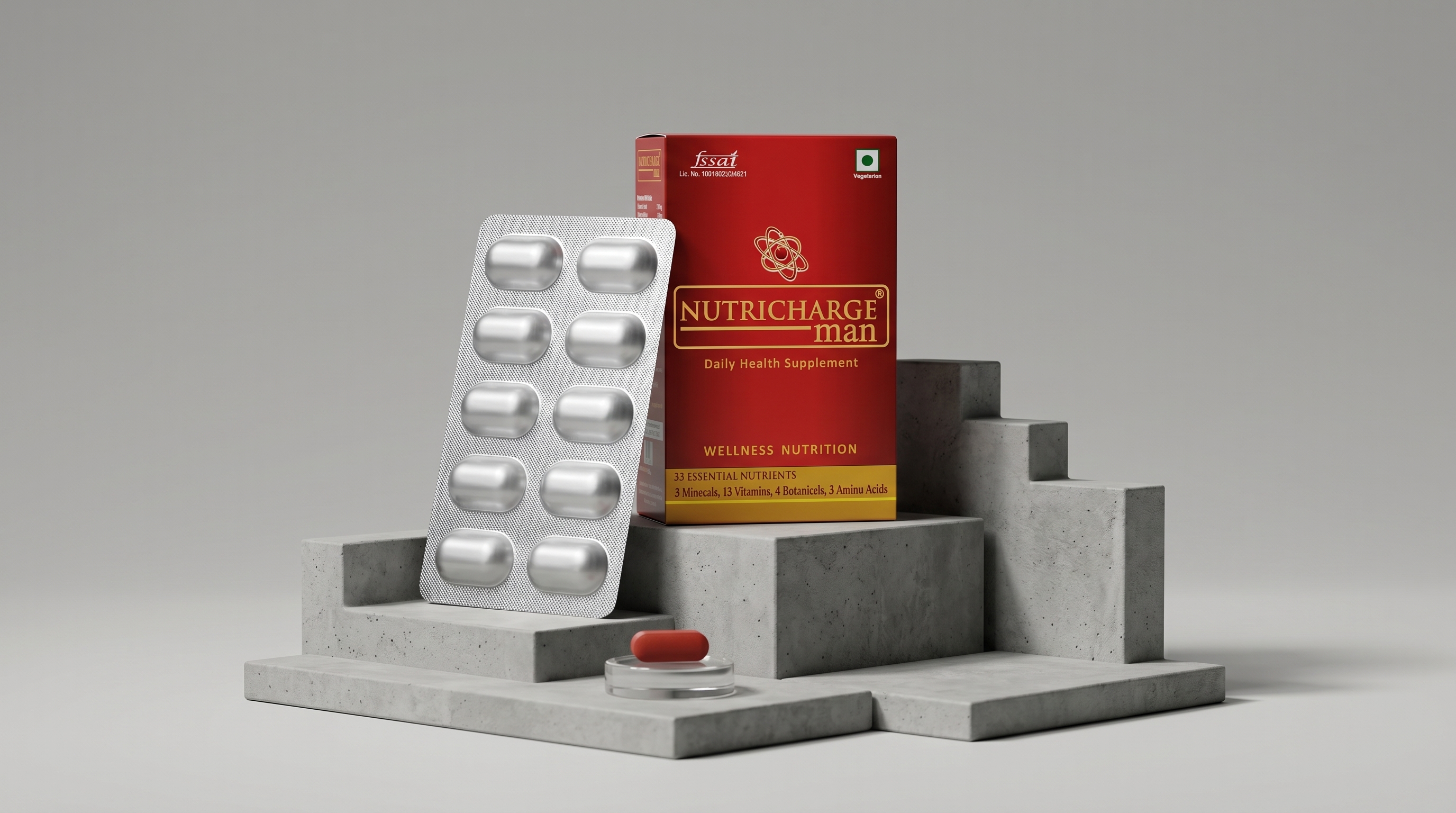 Architectural Staging on Minimalist Concrete Steps