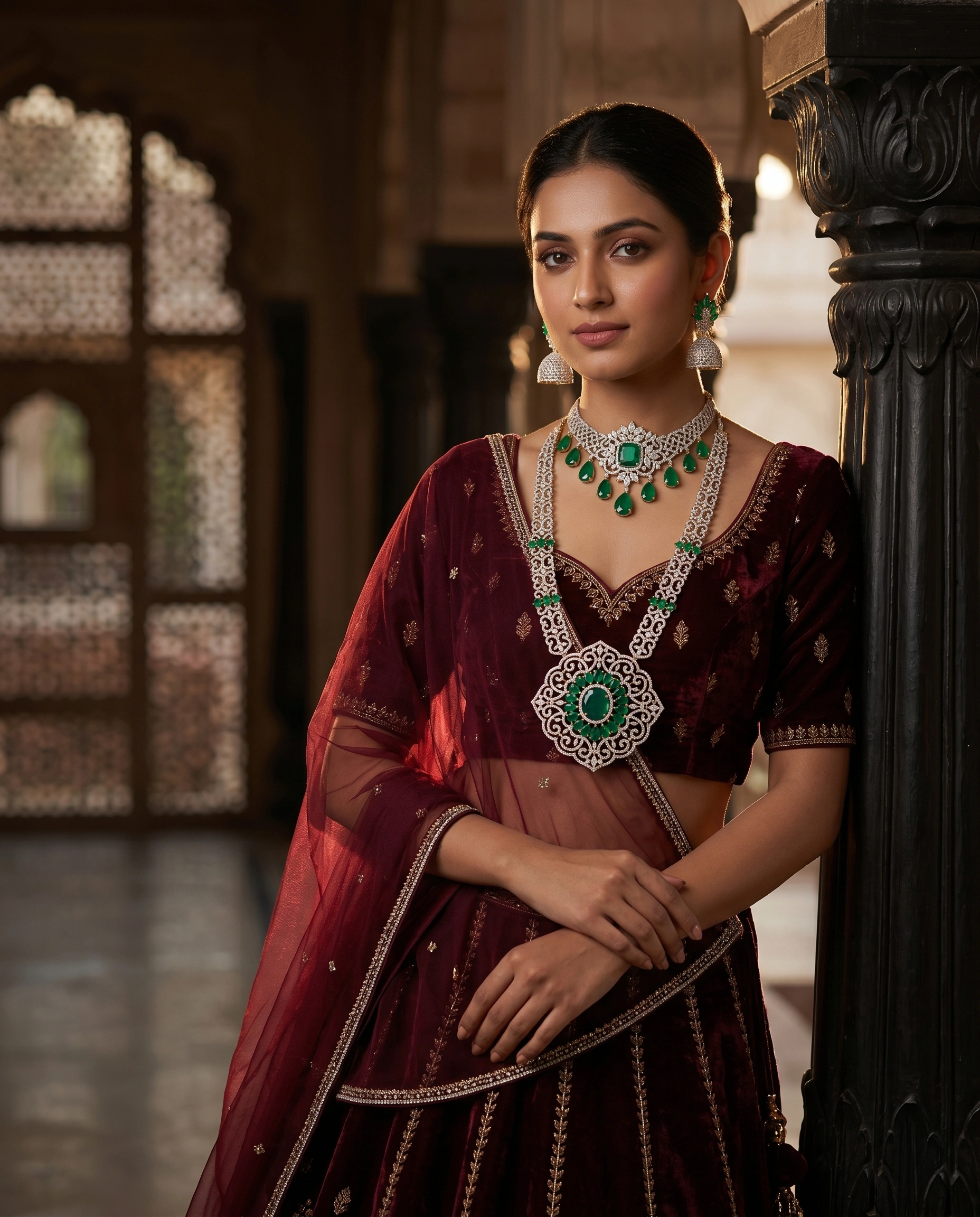 Modern jewellery model campaign